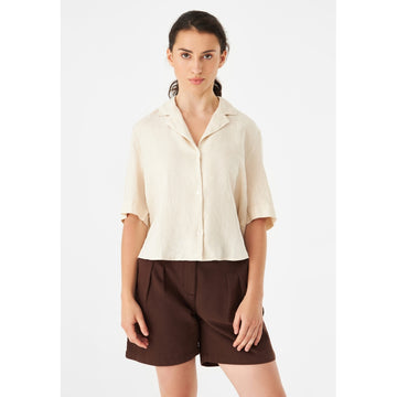 Leinenbluse GBCAROL beige | Givn