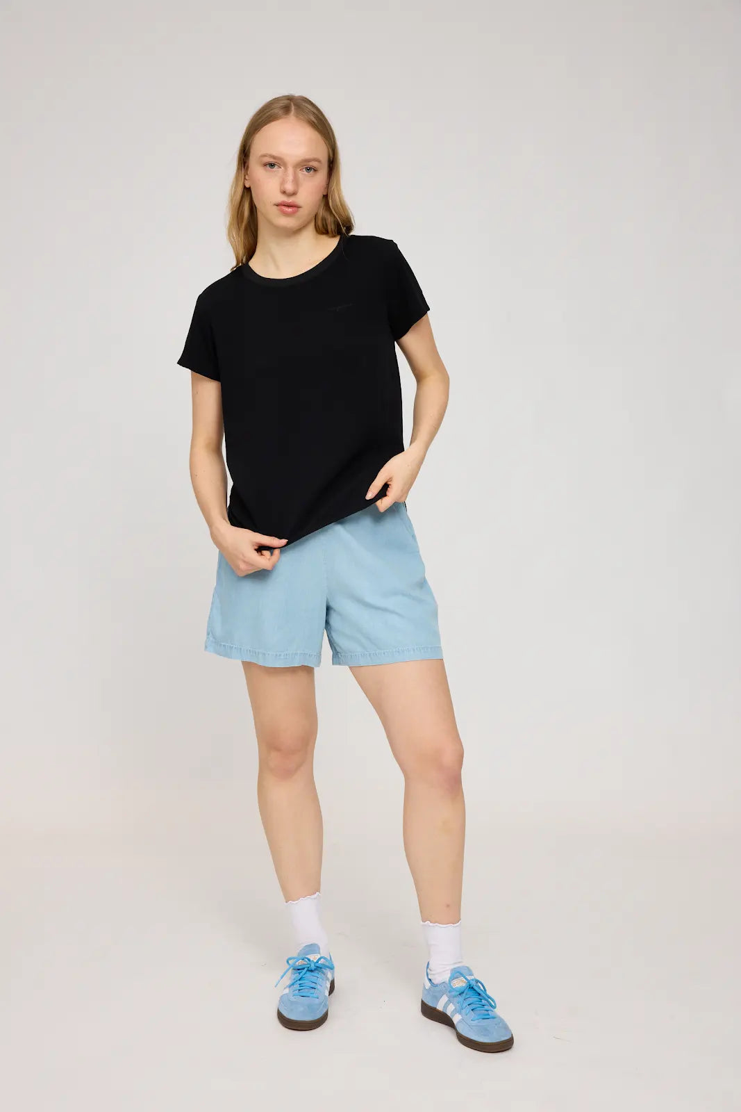 Crew Neck Blouse black | MAZINE