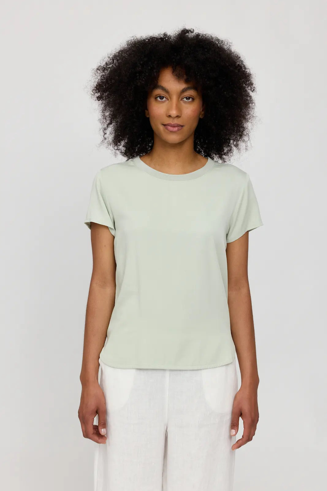 Crew Neck Blouse misty jade | MAZINE