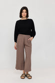 Crinkle Wide Sleeve Blouse black | MAZINE