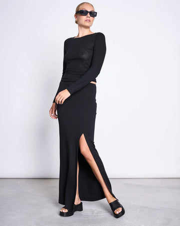 LONGSLEEVE KEISS BLACK Leinen | Jan ´n June