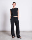 CRINKLE TIE TOP STROGET BLACK | Jan ´n June