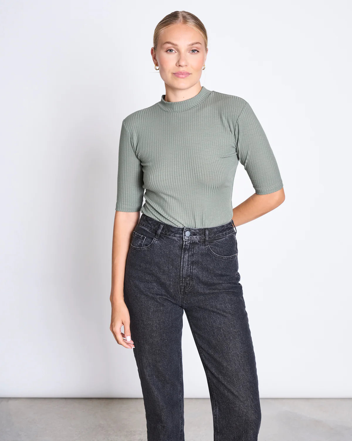 T-Shirt NINA Rib Sea Spray | Jan ´n June