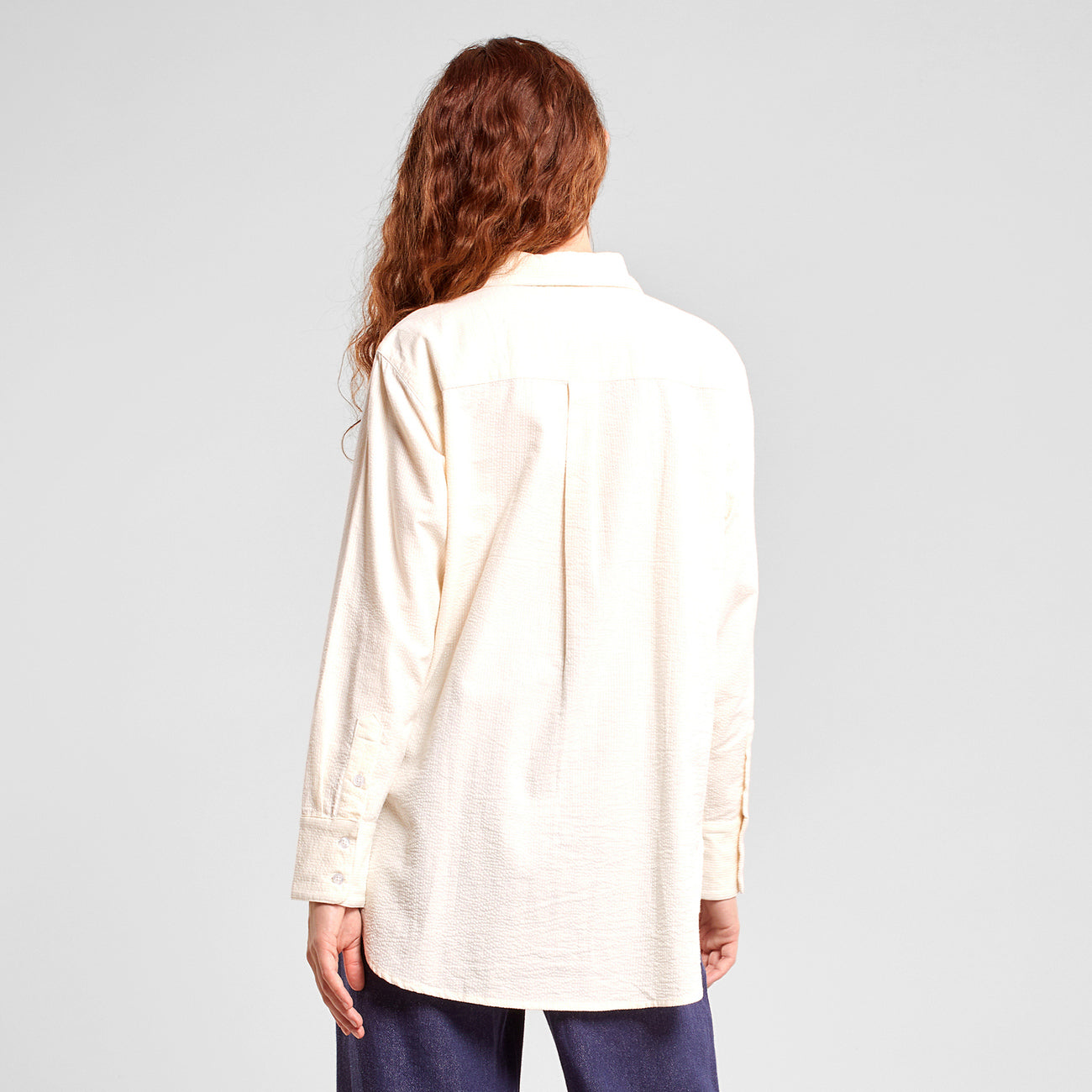 Bluse Kosta Seersucker Off-White | DEDICATED