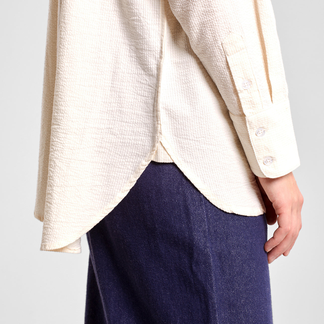 Bluse Kosta Seersucker Off-White | DEDICATED