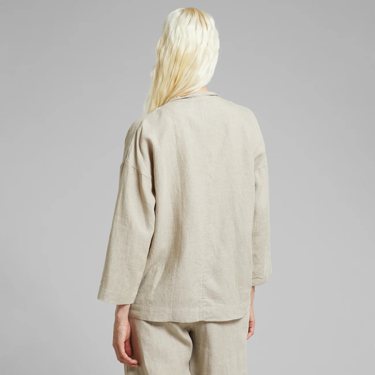 Loose Blazer Tanto Linen Ecru | DEDICATED