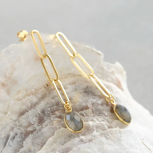 Motivation Labradorite Earrings GP | a Beautiful Story