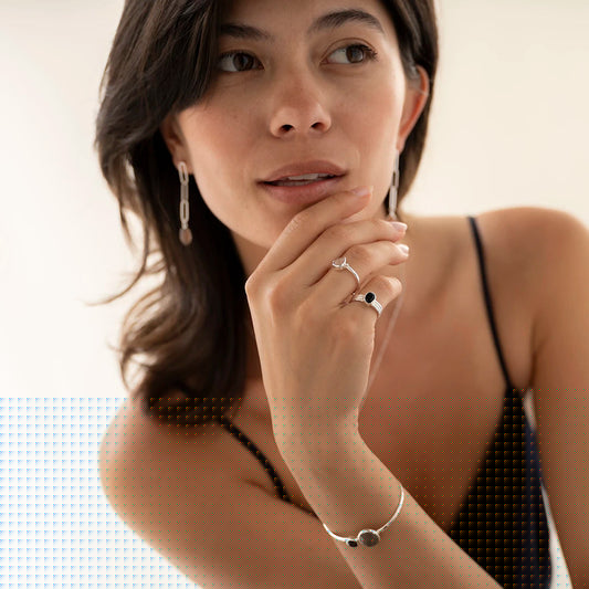 Enjoyment Peach Moonstone Ring Silber | a Beautiful Story