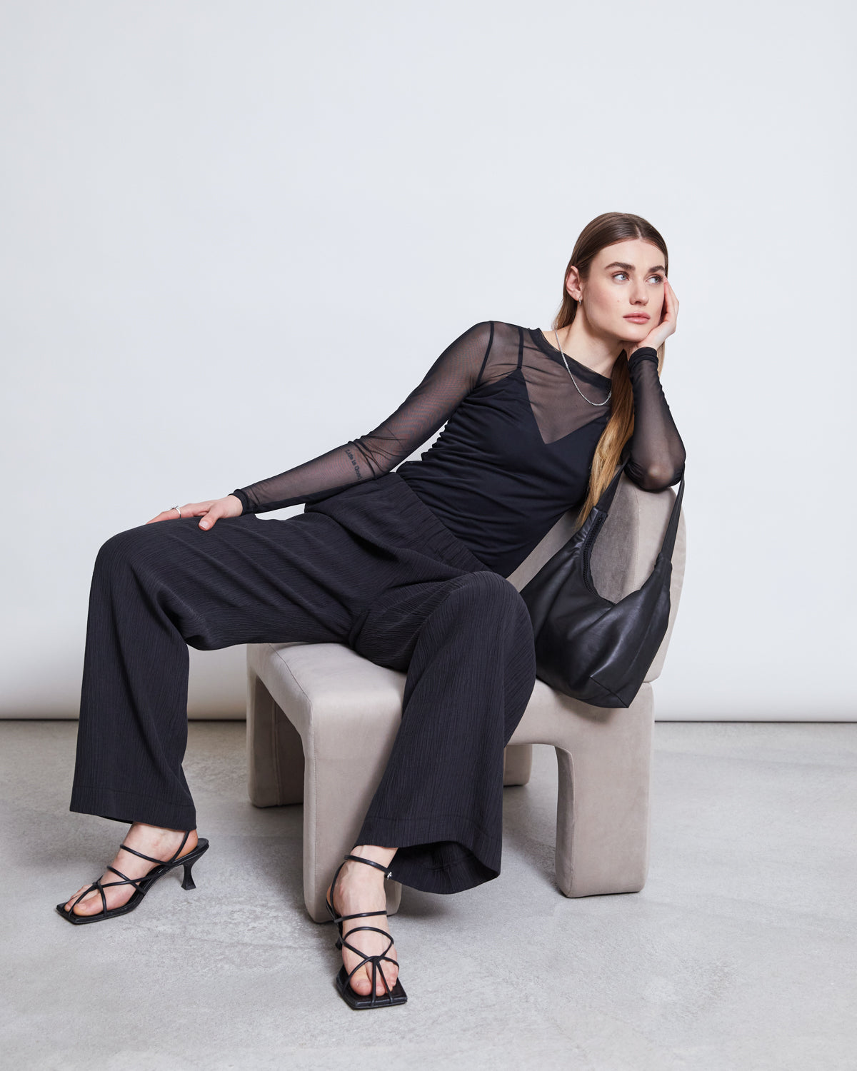 CRINCLE PANTS HAVA BLACK | Jan ´n June