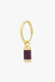 Ohrring bordeaux rose drop gold | wildthings