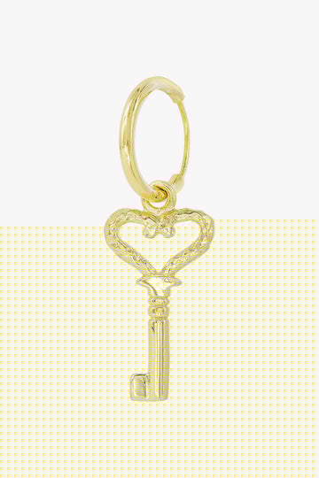 Ohrring hammered key Gold | wildthings