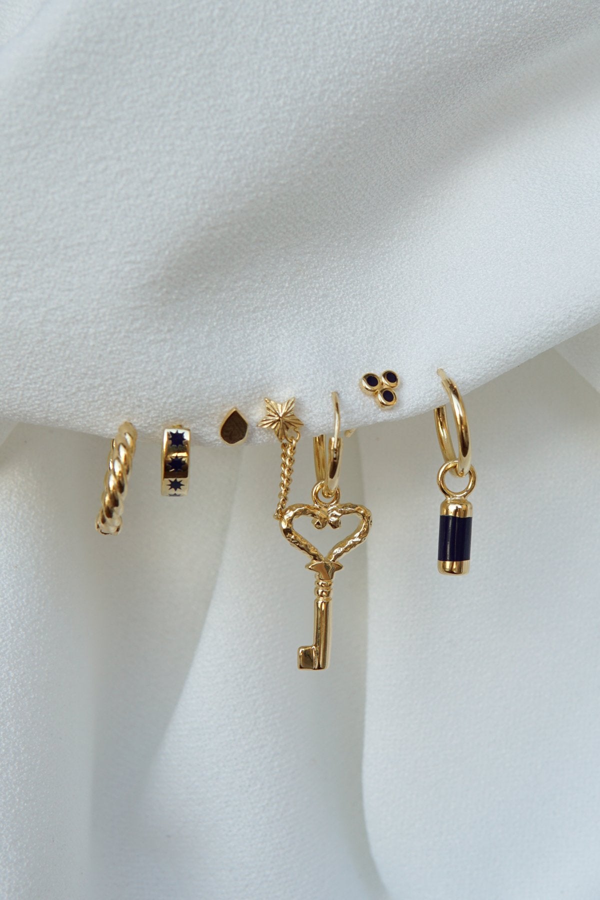 Ohrring hammered key Gold | wildthings