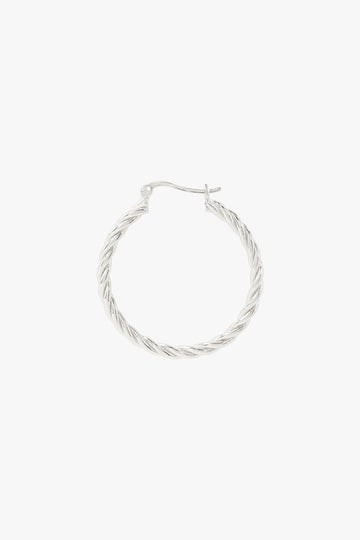 Ohrring Medium Twisted Hoop Silber 30 mm | wildthings