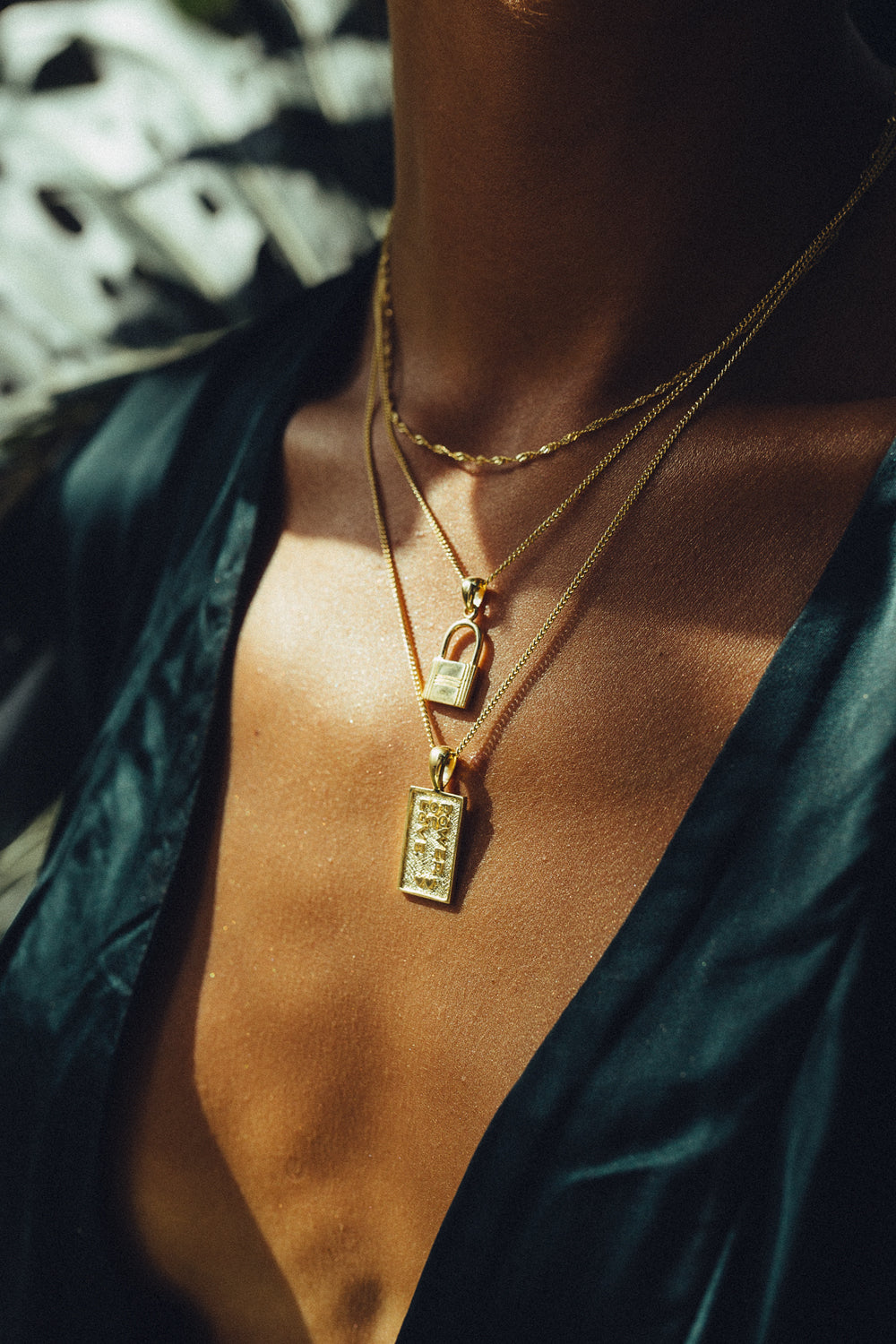 Kette curb chain necklace Gold 45 cm | wildthings