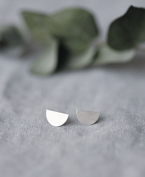 Ohrstecker Moon Silber | Pikfine