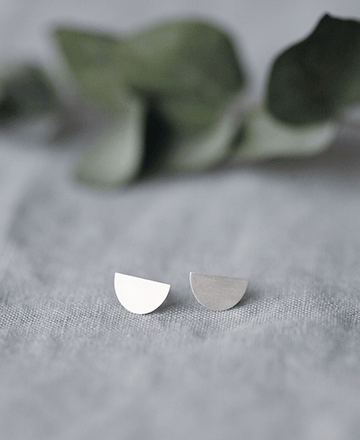 Ohrstecker Moon Silber | Pikfine