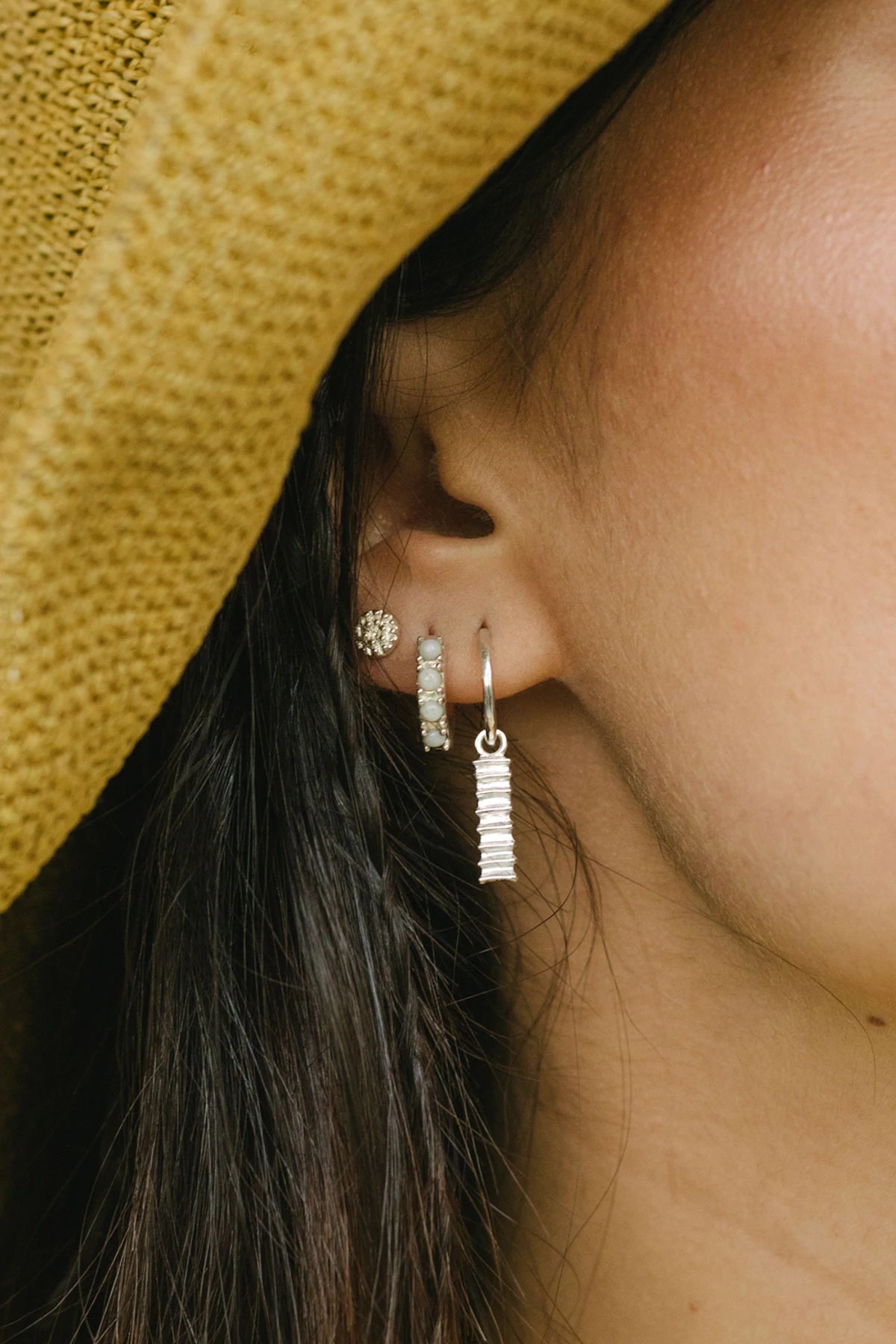 Ohrstecker Starfish pattern stud Silber | wildthings