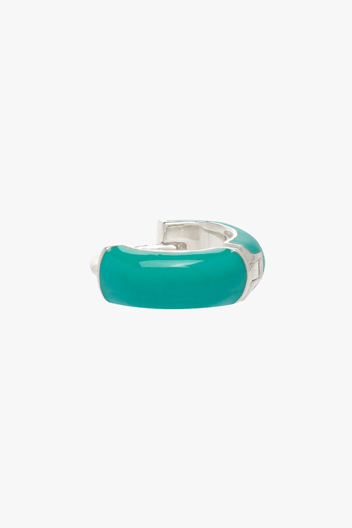 Ohrring Mediterranean enamel huggie Silber | wildthings