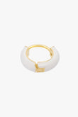 Ohrring White enamel huggie Gold | wildthings