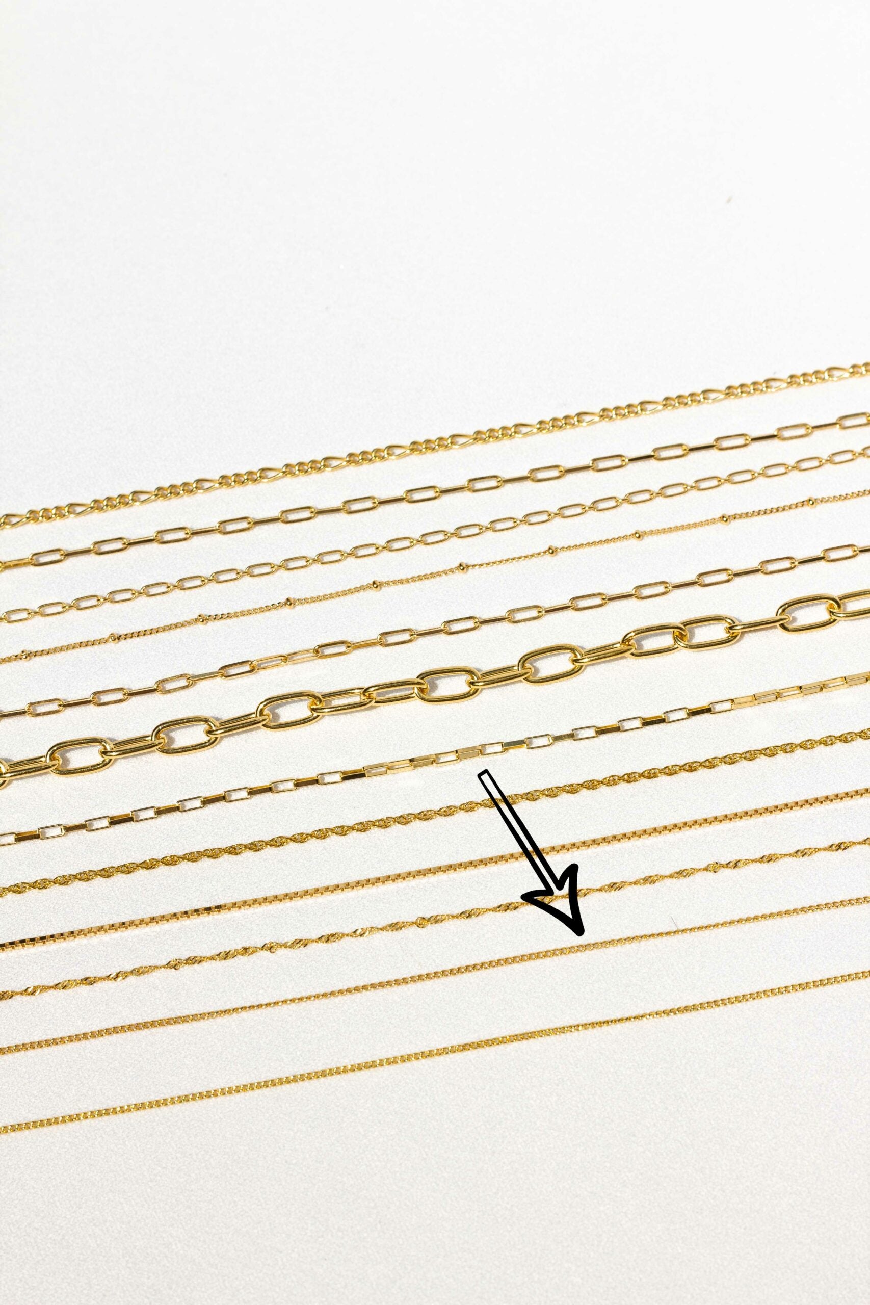 Kette curb chain necklace Gold 45 cm | wildthings